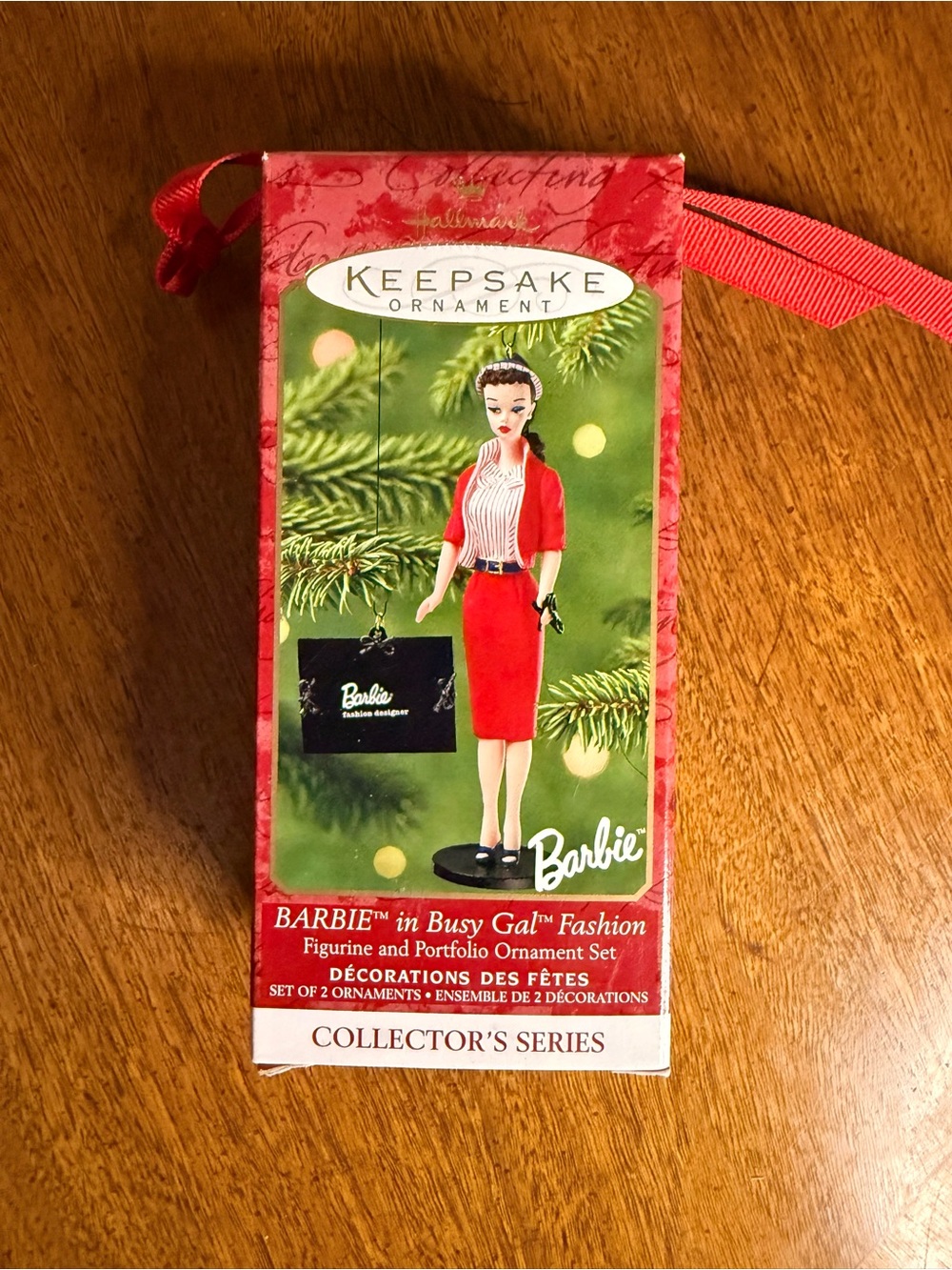 Hallmark Barbie in Busy Gal 2001 ornament New
